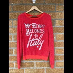 Wildfox couture My ❤️ belongs to Italy sweatshirt XS